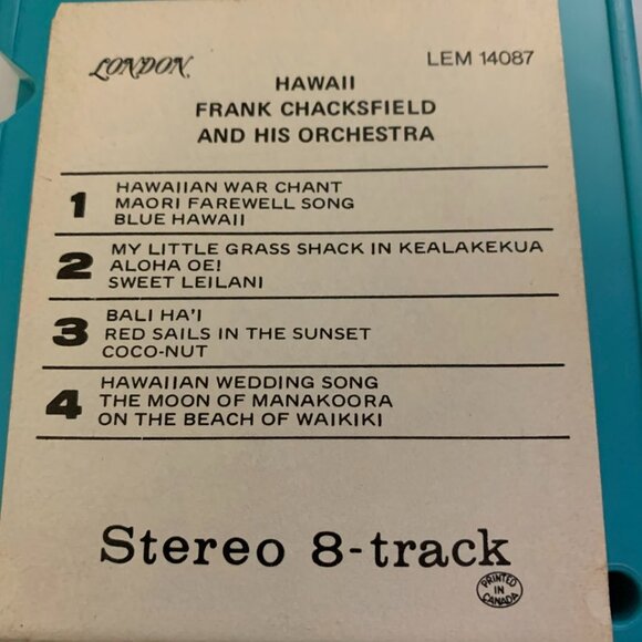 Hawaii Frank Chacksfield And His Orchestra Phase 4 Stereo Cartridge LEM 14087 - Picture 5 of 5